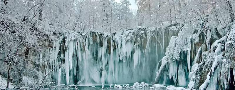 National Park Plitvice in winter